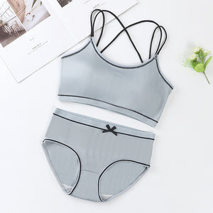 Women’s Cotton Padded Bra & Panties Set – Comfortable Kids Sports Underwear